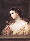 Guido Reni Girl with a Rose painting